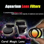 Xm filtres d'appareil photo de t�l�phone aquarium noir r�servoir de poissons r�ciat de corail lentille ...