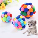 Xm jouet animal chat de compagnie 1 pi�ce clochettes color�es faites a la main boule gonflable cataire ...