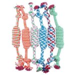 Xm jouet pour chien chiot en coton tress� corde en os nou�e a m�cher jouets d'animaux nou�s (couleur ...