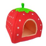 Xm lit d'int�rieur pliable doux et chaud chien fraise chiot chats maison pour animal domestique niche ...