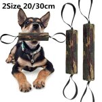 Xm manchon de remorqueur de morsure de formation de chien durable avec 2 poign�es de corde pour la formation ...