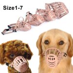 Xm muselière en plastique ajustable pour chiens chats panier design masque buccal anti - morsure Xm muselière en plastique ajustable pour chiens chats panier design masque buccal anti - morsure