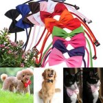 Xm nud papillon pour animal de compagnie couleur unie mignon rglable pour animal de compagnie collier ...