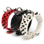 Xm pointes rondes cloutes en cuir synthtique 1 pice en polyurthane noir collier pour petit chien ...