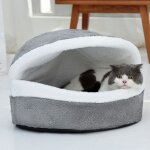 Xm sac de couchage amovible pour chats fournitures de coussin chaud pour chiot niche pour chien hamburger ...
