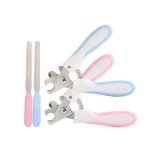 Xm soins des orteils d'animaux en acier inoxydable chiens chats griffe d'ongles coupe lime a ongles