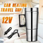 Xm tasse chauffante portable 12v 300ml cafetire de voiture thire vhicule couvercle flacons sous vide ...