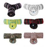 Xm tube pliable en tissu polyester chaton chat joint tunnel pliable chiot froiss� petits jouets d'entra�nement ...