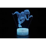 Xm6762 - led illusion nuit lumiere dinosaure forme 3d illusion visuelle lampe transparente acrylique ...
