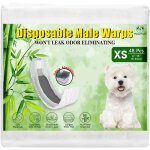 Xs - 48 couches jetables pour chien mâles avec charbon actif, neutralisation des odeurs, couches douces ... Xs - 48 couches jetables pour chien mâles avec charbon actif, neutralisation des odeurs, couches douces ...