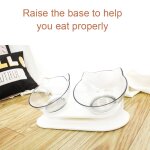 Xue bol de nourriture pour chat avec support bol d'eau pour chien blanc simple / double bol outil d'alimentati ...