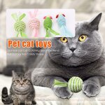 Xue bonbons / souris en forme de sisal boules de chanvre chat chaton interagissant gratter jouets pour ...