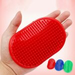 Xue brosse en caoutchouc souple pour animaux gant de toilettage de bain nettoyage de plage massage pratique ...