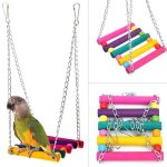 Xue jouets balan�oire a oiseaux color�s cage a accrocher pour perruches jouet pour conures perroquets ...