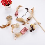 Xui 1 ensemble de jouets pour chats de compagnie drôle bâton en bois souris kitty ensemble de jouets ... Xui 1 ensemble de jouets pour chats de compagnie drôle bâton en bois souris kitty ensemble de jouets ...