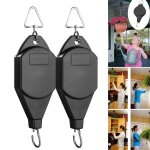 Xui cintre rtractable pour panier a fleurs 1 paire, poulie rtractable, suspendu panier a fleurs, cintre ...