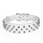 Xui collier de chien en cuir synth�tique polyur�thane clout� a pointes bulldog rivet fournitures de s�curit� ...