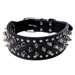 Xui collier de chien en cuir synth�tique polyur�thane clout� a pointes rivet r�glable fournitures de ...