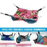Xui hamac pour animaux de compagnie lit - balan�oire suspendu, nid d'abeille, double couche, en toile, ...