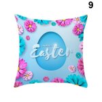 Xui housse de coussin en velours de p�ques motif d'�ufs de lapin, d�cor de canap� de p�ques heureux, ...