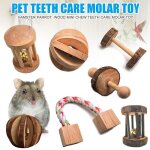 Xui petit jouet en bois pour animaux de compagnie j2y mini jouet a m�cher pour dents, soin molar, jouet ...