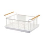 Yamazaki - �gouttoir tosca acier blanc / bois - blanc