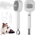 Yemaesre - chat vapeur 4 en 1antistatique peigne de mas spray pour chats spray steamy brush rechargeable ...