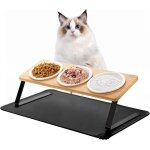Yemaesre - gamelle chat, gamelle chat surleve, 3 bols chat ceramique de nourriture mit tapis gamelle ...