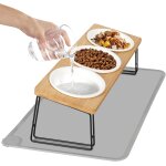 Yemaesre - gamelle chat surleve, gamelle chat, 3 bols chat ceramique de nourriture, gamelle pour chat ...