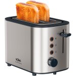 Yemaesre - grille - pain buon giorno mini inox 870w 2 tranches 6 niveaux 3 fonctions auto - centrage ...