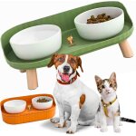Yemaesre - mangeoire pour chat mangeoire pour chien gamelle pour animaux de compagnie blanc cramique ...