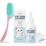 Yemaesre - nettoyant de menton pour chat, traitement de l'acn pour chat, solution pour enlever l'acn ...