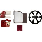 Yeseatis berkel - home line 200 + planche a d�couper inoxydable, bois + couverture pour trancheuse rouge ...