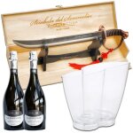 Yeseatis - machine a vin mousseux pour 2 bouteilles avec sabre sommelier et 2 bouteilles de vin mousseux ...