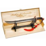 Yeseatis - sabre a champagne pour sommelier avec vitrine en bois pour exposure - poigne couleur bronze ...