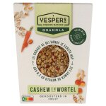 Yespers granola noix de cajou et carotte, c�r�ales bio, petit d�jeuner energ�tique, riche en fibres, ...