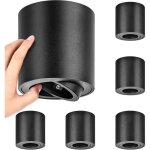 * * yindalux lot de 6 spots plafond noir orientables, led 230v, aluminium �80x85mm, douille gu10 (ampoules ...