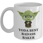 Yoda best badass baker mug ? cadeaux d'anniversaire de f�te de no�l pour le personnel des employ�s, mari, ...