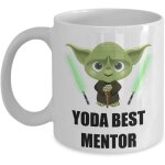 Yoda best mentor mug - cadeaux de f�te d'anniversaire pour le personnel des employ�s, mari, femme, hommes, ...