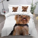 Yorkshire terrier housse de couette x imprim�� d chien de compagnie parure de lit personnes ado fille ...