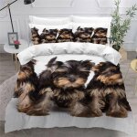 Yorkshire terrier housse de couette x imprim�� d chien de compagnie parure de lit personnes ado fille ...