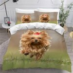 Yorkshire terrier housse de couette x imprim�� d chien de compagnie parure de lit personnes ado fille ...