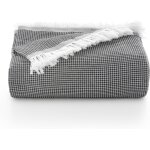 Ytfhg - plaid multifonction pour lit et canap. plaid - couvre - lit en coton doux et respirant nid d'abeille ...