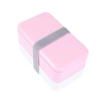 Yy bote a lunch en plastique a double couche rcipient rectangulaire a bento avec baguettes et cuillre ...
