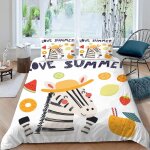 Z��bre de dessin anim�� housse de couette x imprim�� d animaux mignons parure de lit personnes ado fille ...