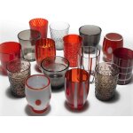 Zafferano melting pot 6 verres assortis rouge / gris