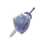 Zelda - shield & sword - horloge murale m�tal