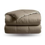 Zelesta premiumbed cotton - taupe & cr�me - 200x200 cm - couette sans housse lavable