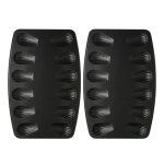 Zenker 9926250 lot de 2 moules a madeleines, plaque a madeleines, moule pour madeleines sales et sucres, ...