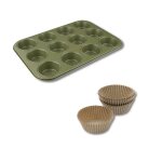 Zenker 9983950 ensemble pour cuisson des muffins eco friendly plaque 12 empreintes et lot de 40 moules ... Zenker 9983950 ensemble pour cuisson des muffins eco friendly plaque 12 empreintes et lot de 40 moules ...